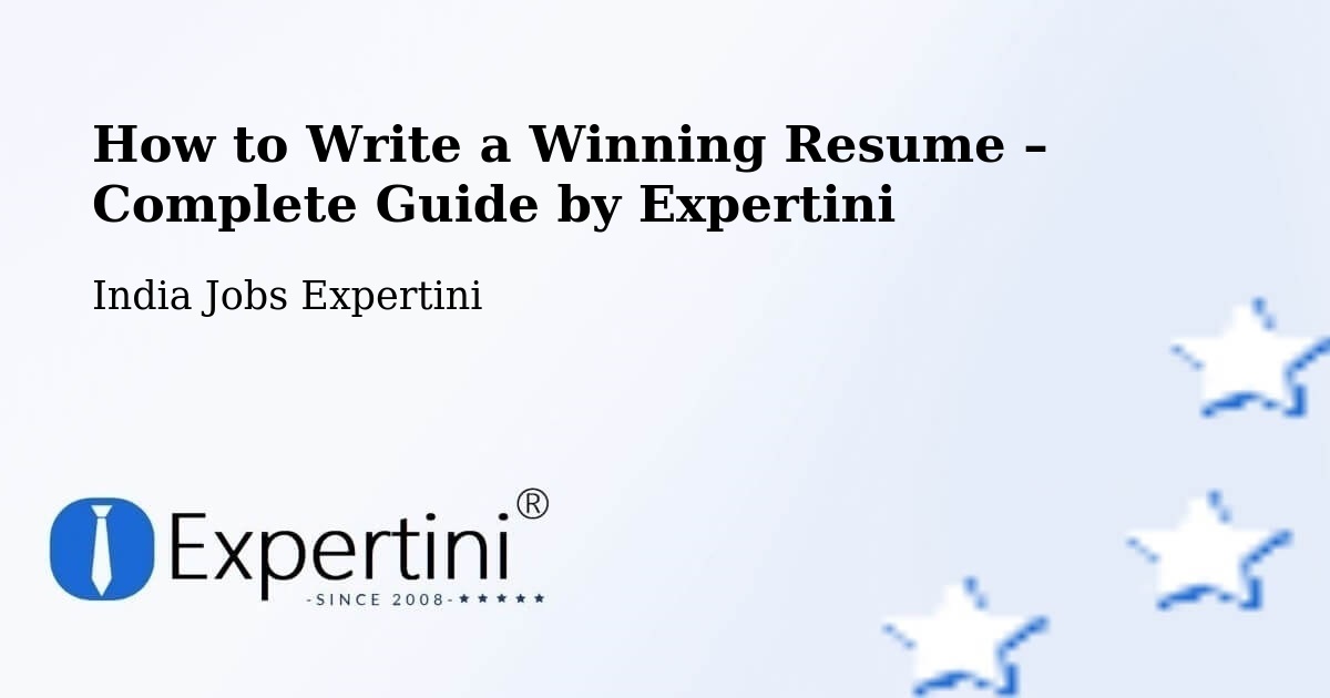 Resume Writing Guide for Job Seekers – Kurnool - Kurnool, India Jobs Expertini